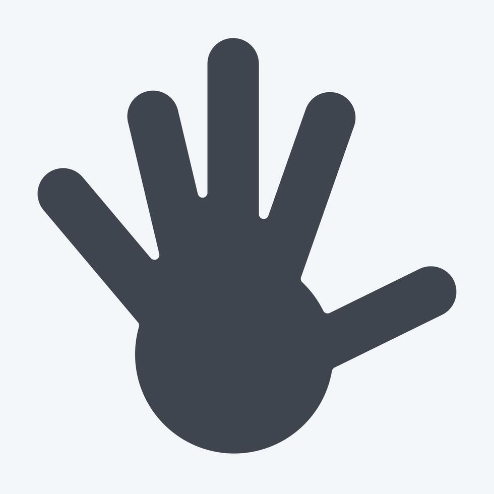 Symbol Hand. verbunden zu Süd Afrika Symbol. Glyphe Stil. einfach Design Illustration vektor