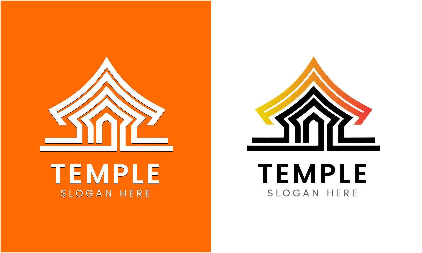 ai genererad tempel logotyp ikon symbol kyrka torn religion byggnad logotyp design minimalistisk modern mall vektor