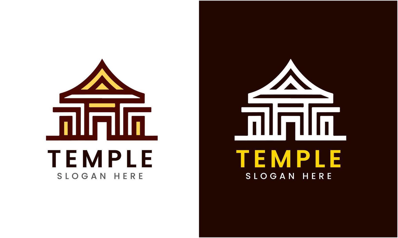 ai generiert Tempel Logo Symbol Symbol Kirche Turm Religion Gebäude Logo Design minimalistisch modern Vorlage vektor