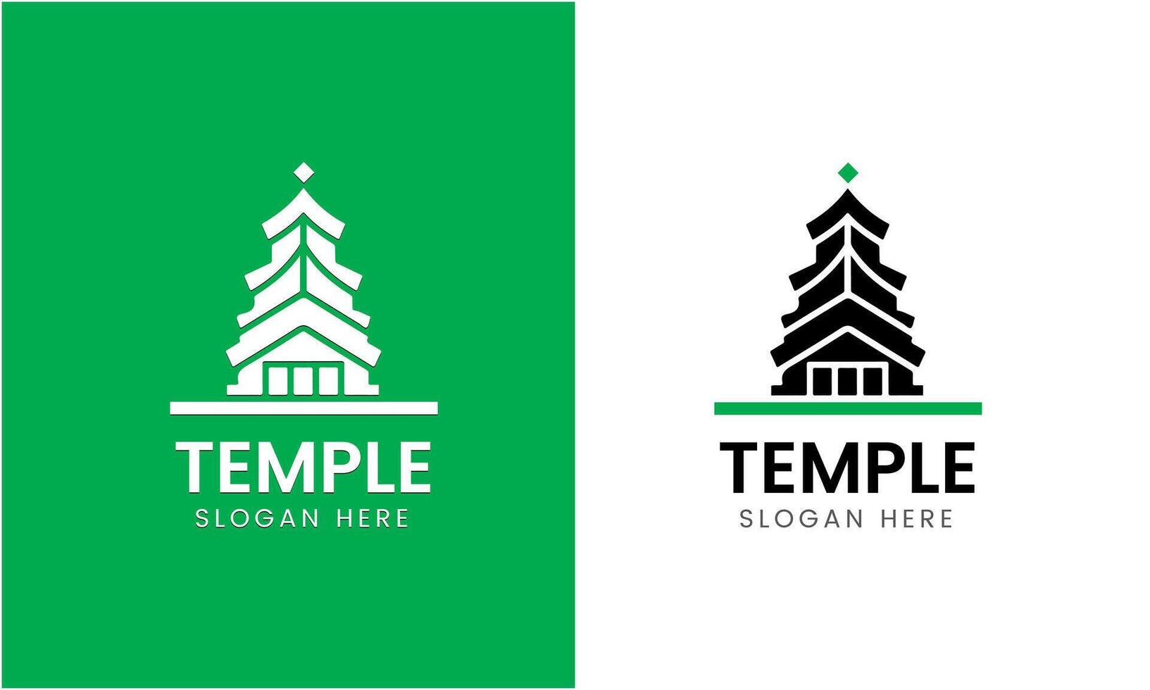 ai generiert Tempel Logo Symbol Symbol Kirche Turm Religion Gebäude Logo Design minimalistisch modern Vorlage vektor