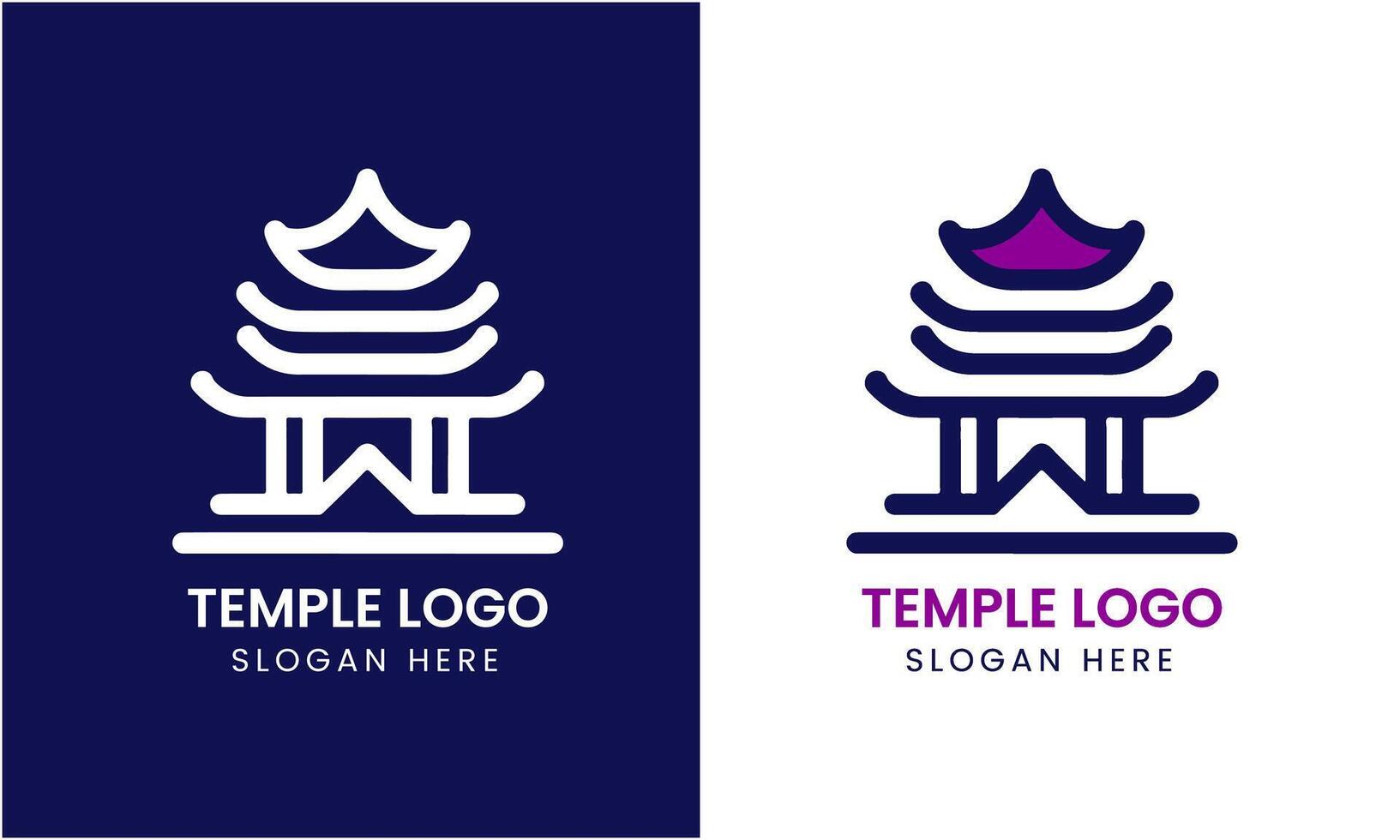 ai generiert Tempel Logo Symbol Symbol Kirche Turm Religion Gebäude Logo Design minimalistisch modern Vorlage vektor