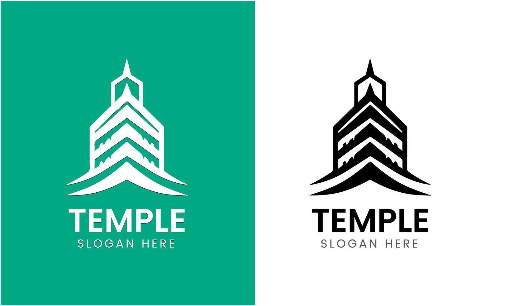 ai generiert Tempel Logo Symbol Symbol Kirche Turm Religion Gebäude Logo Design minimalistisch modern Vorlage vektor