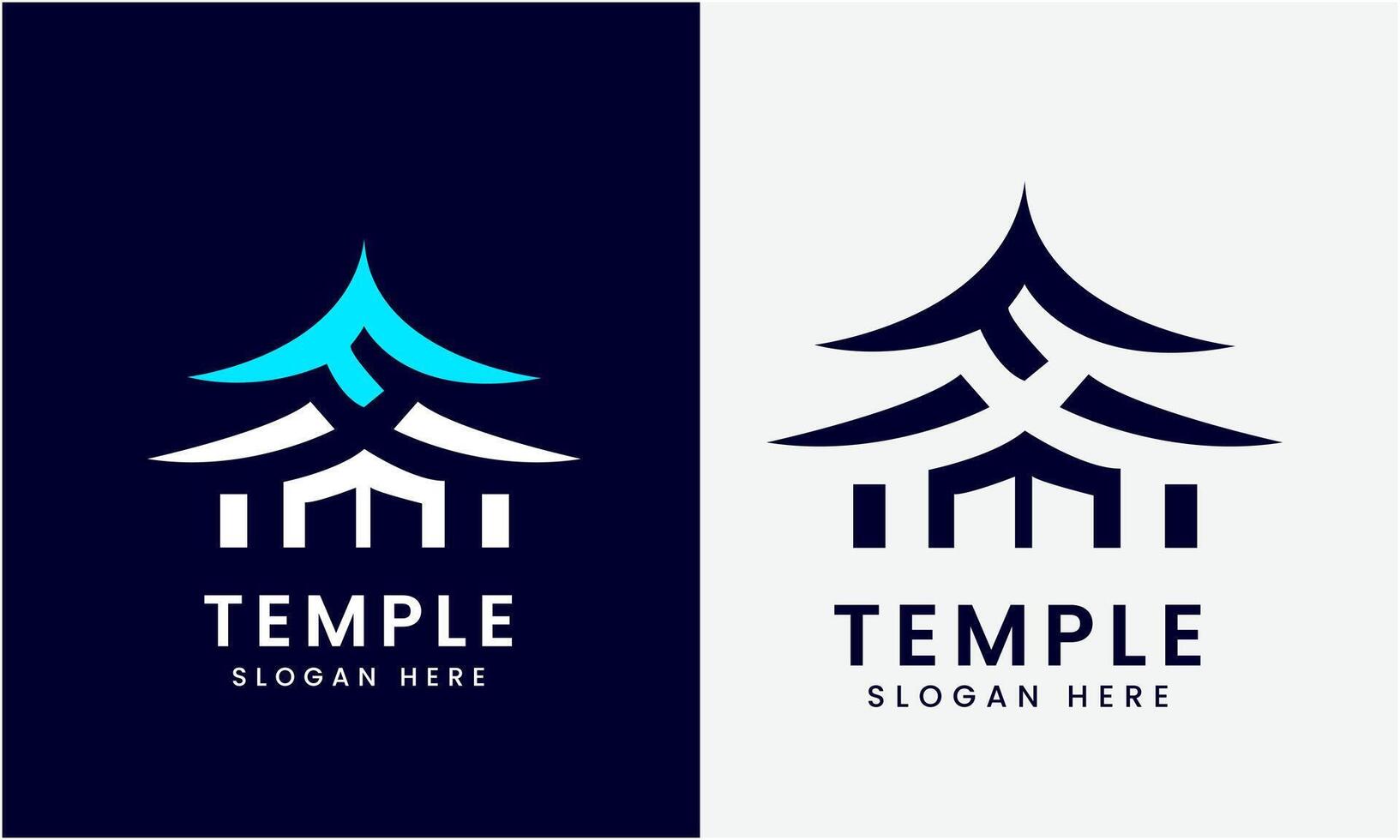 ai generiert Tempel Logo Symbol Symbol Kirche Turm Religion Gebäude Logo Design minimalistisch modern Vorlage vektor