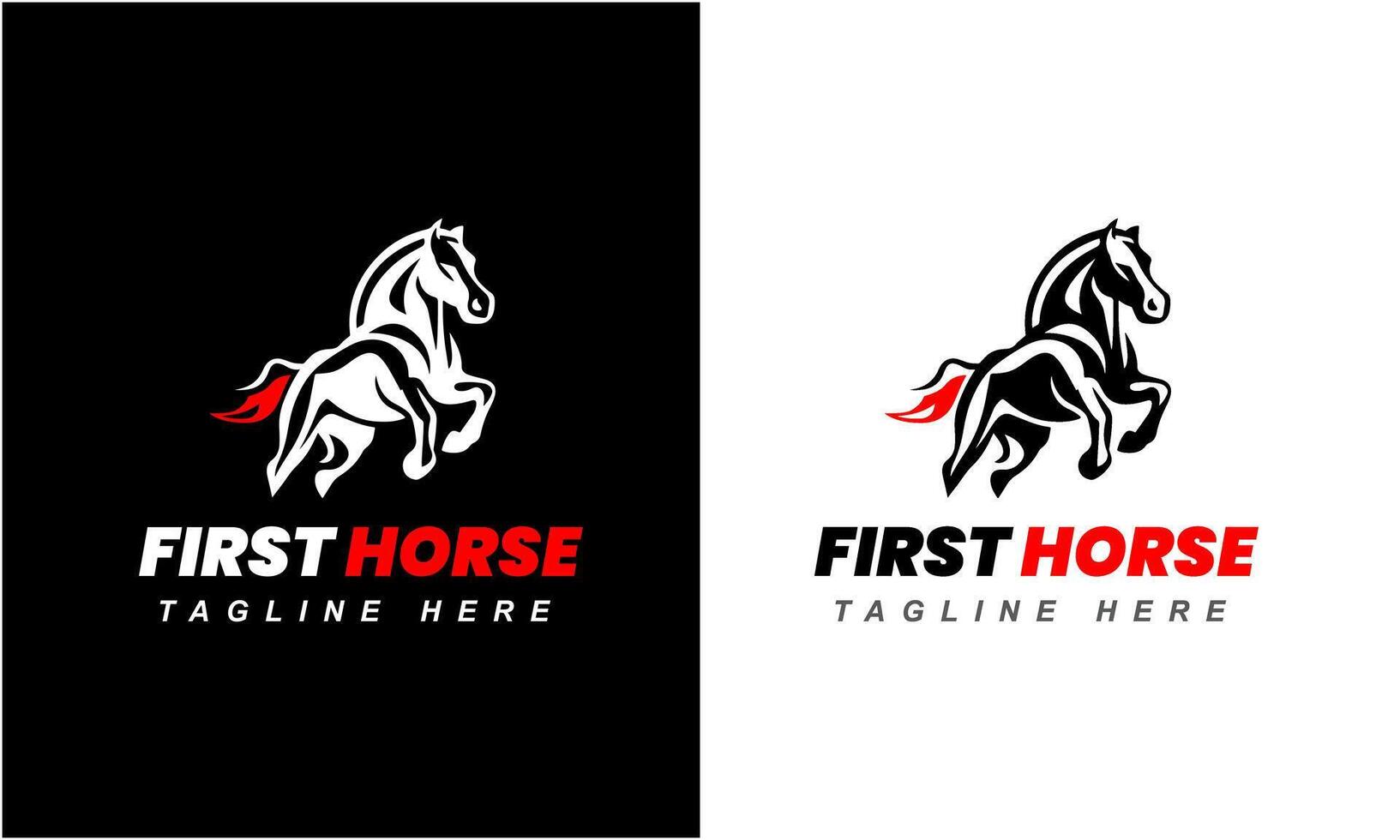 ai genererad häst minimalistisk modern unik logotyp ikon symbol aning vektor grafisk design mall