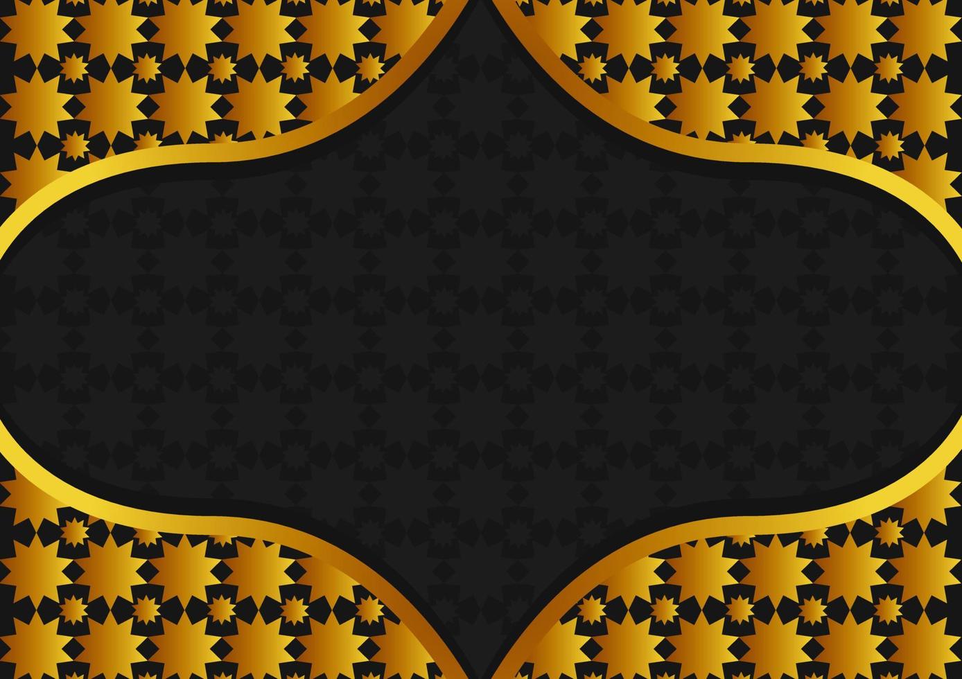 arabiskt mönster med gyllene färggradient 8 vektor