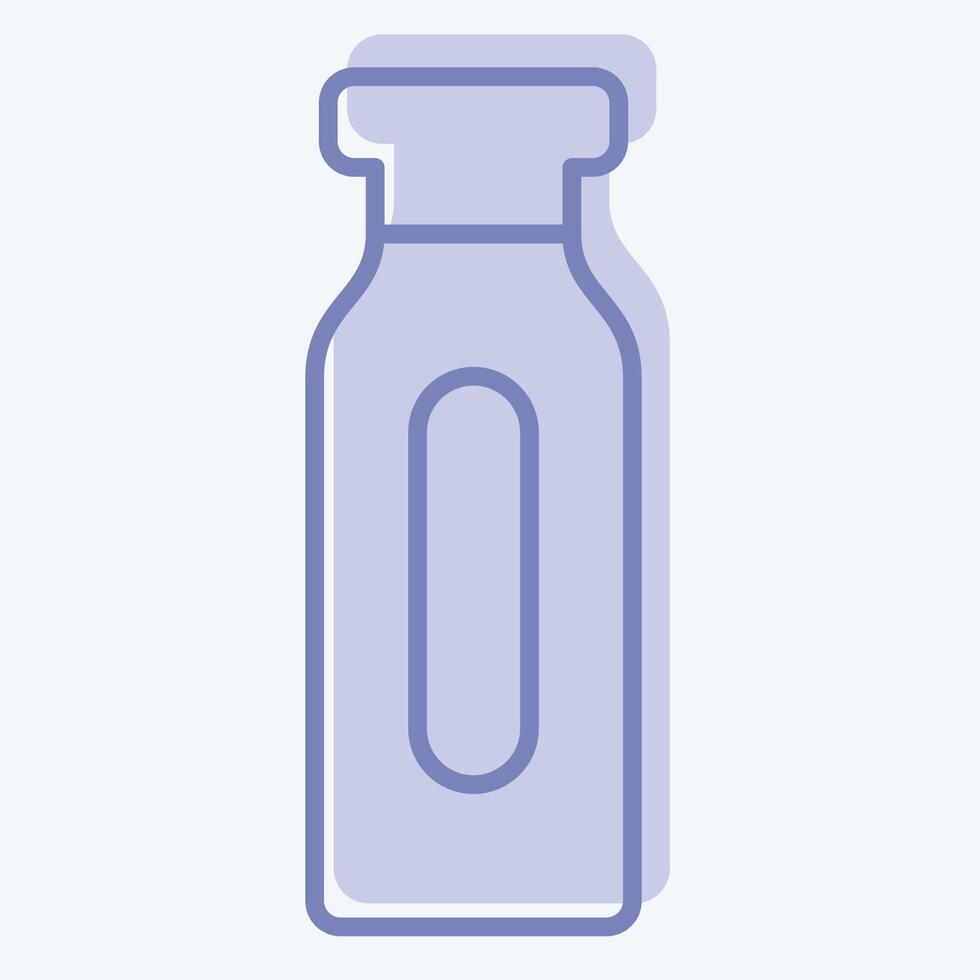 ikon sport flaska. relaterad till skridskoåkning symbol. två tona stil. enkel design illustration vektor