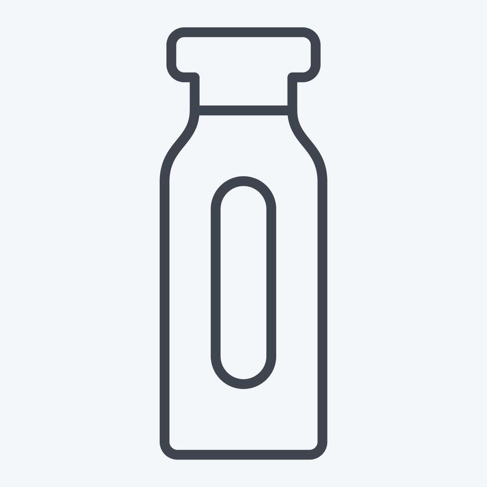 Symbol Sport Flasche. verbunden zu Skaten Symbol. Linie Stil. einfach Design Illustration vektor