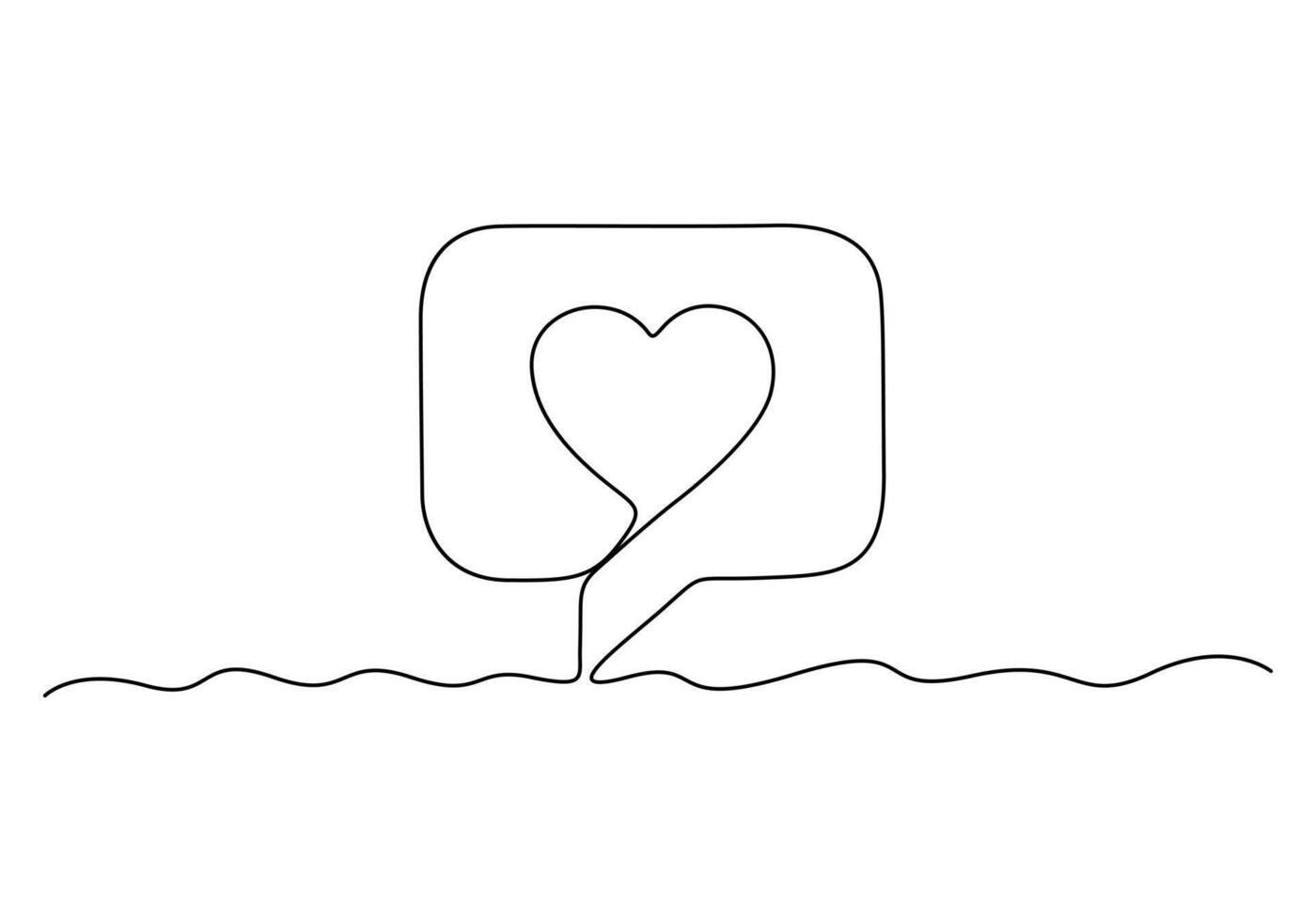 ett kontinuerlig linje teckning av hjärta tycka om symbol linje konst tycka om tecken baner begrepp vektor illustration