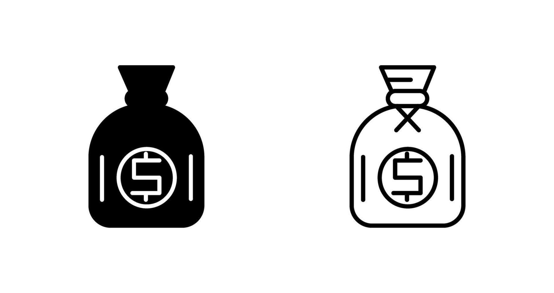 Dollar-Sack-Vektor-Symbol vektor