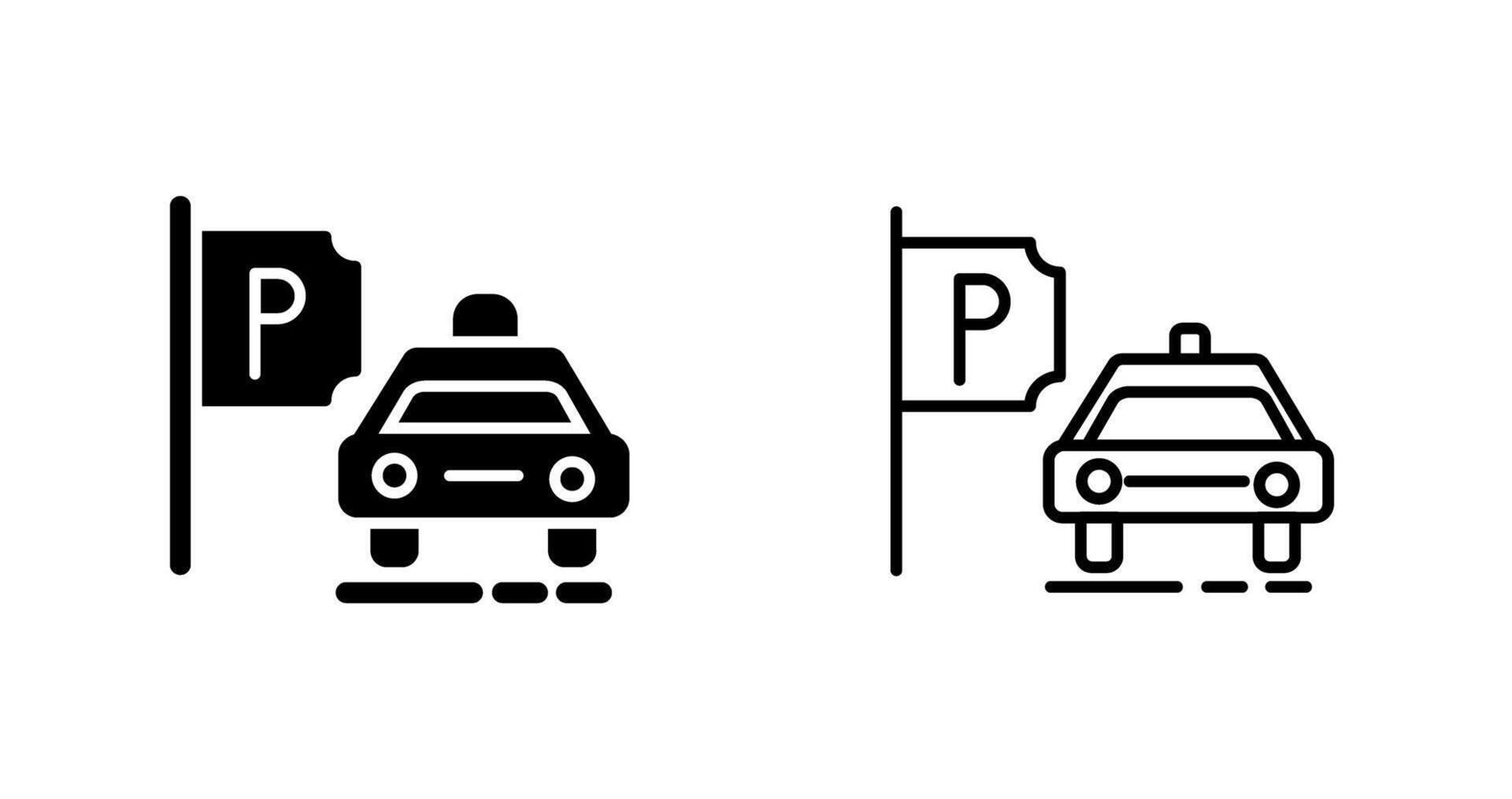 taxi stå vektor ikon