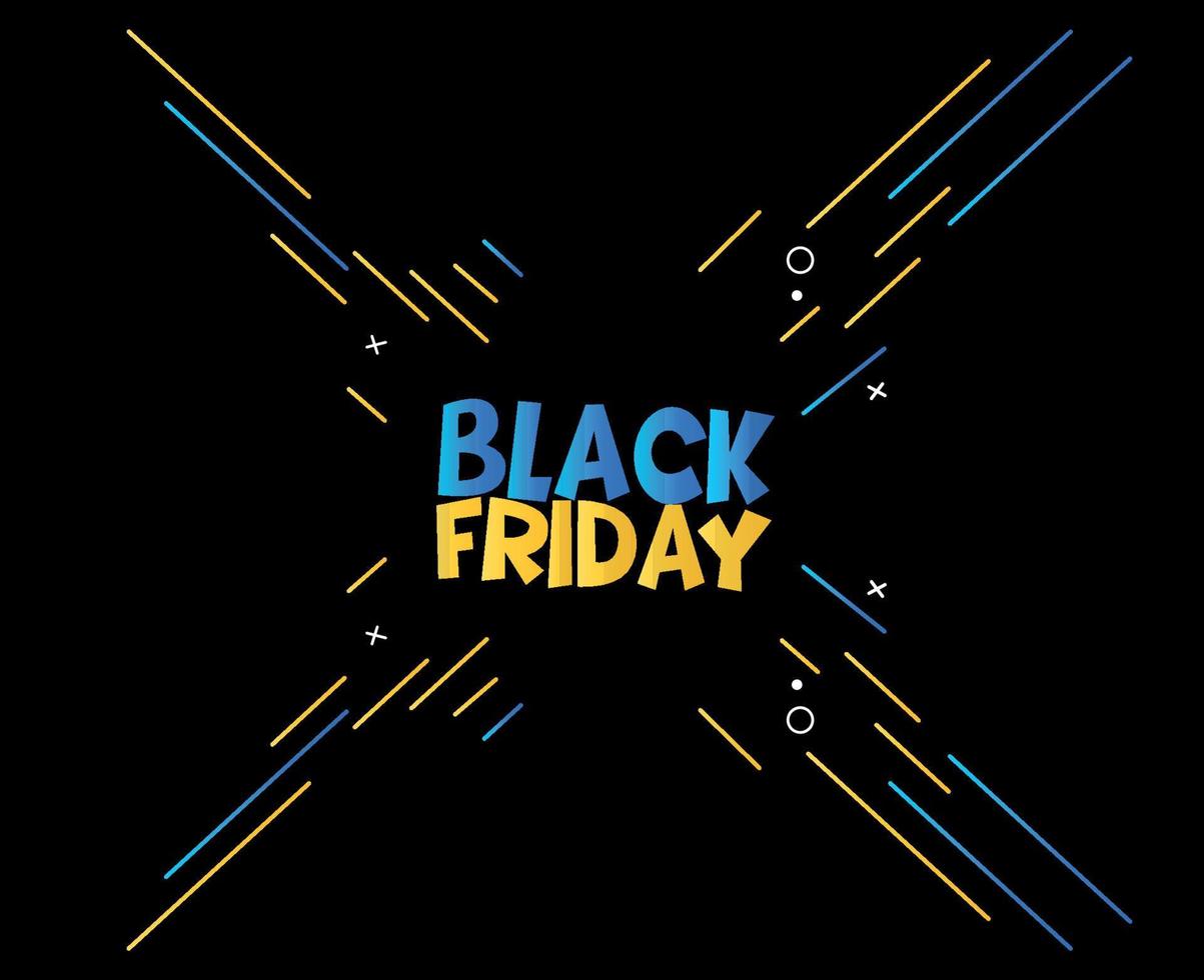 schwarzer freitag design vektor tag 29 november urlaub werbung abstrakte verkauf gelb und blaue illustration mit schwarzem hintergrund