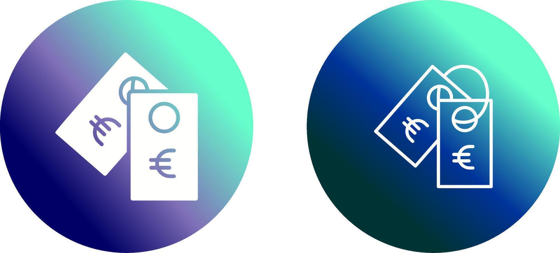 Euro-Tag-Vektor-Symbol vektor