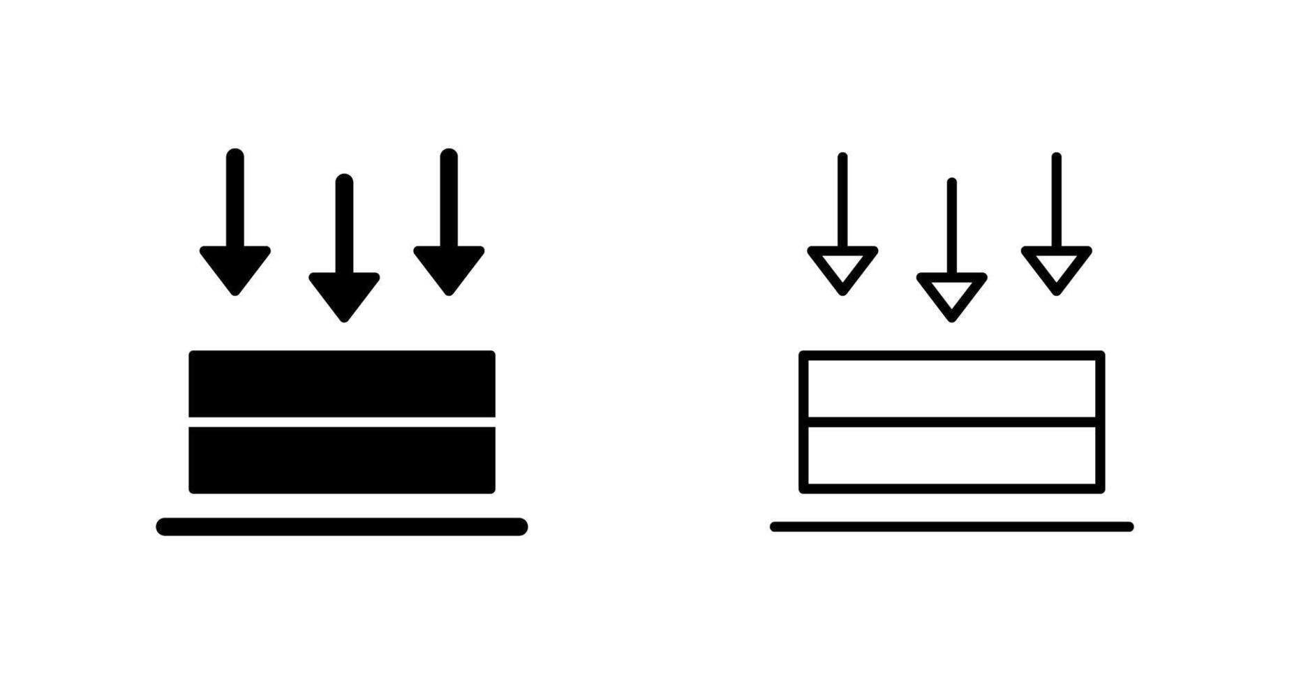 Drücken Sie das Vektorsymbol vektor