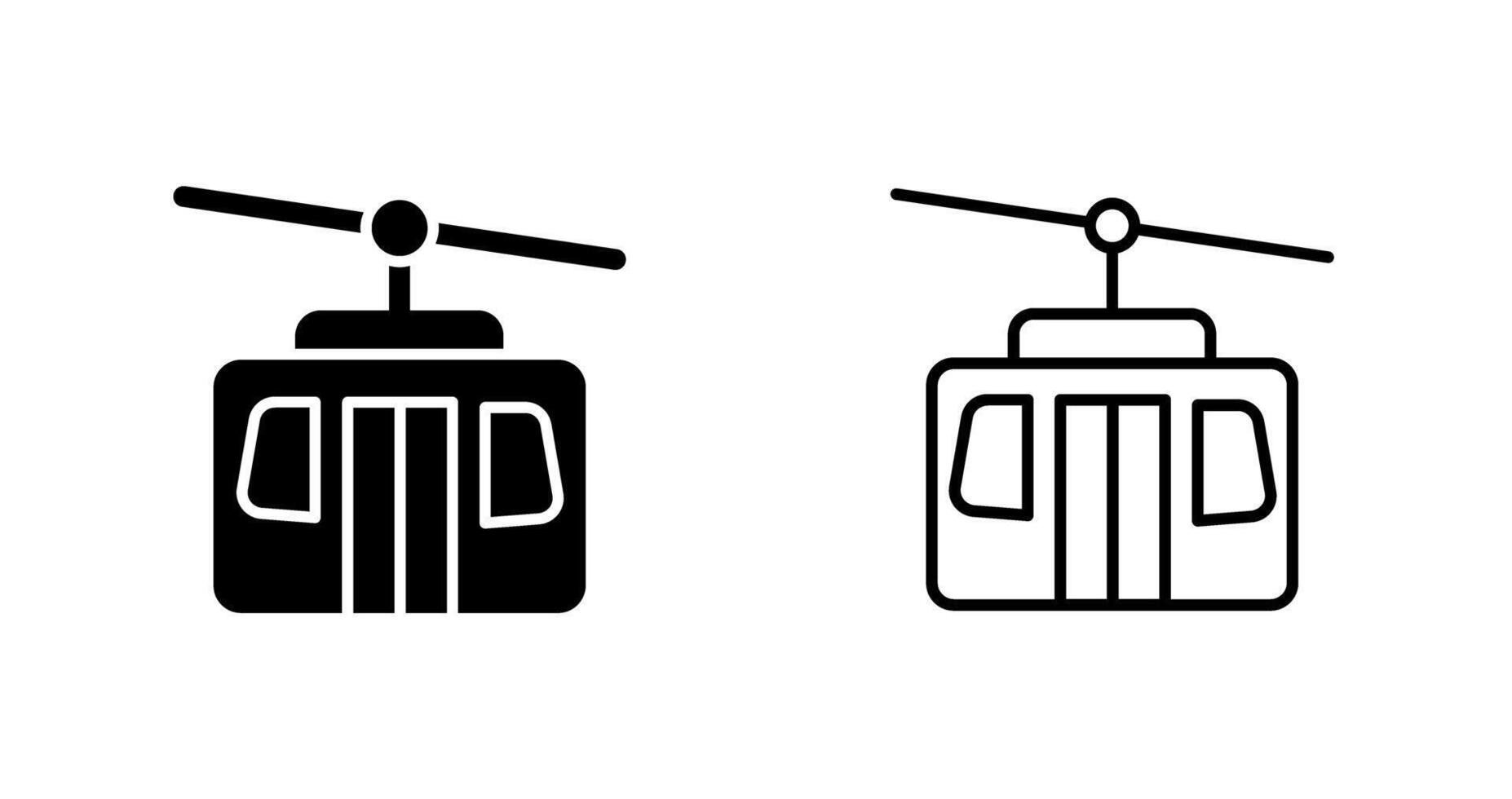 Seilbahn-Vektor-Symbol vektor