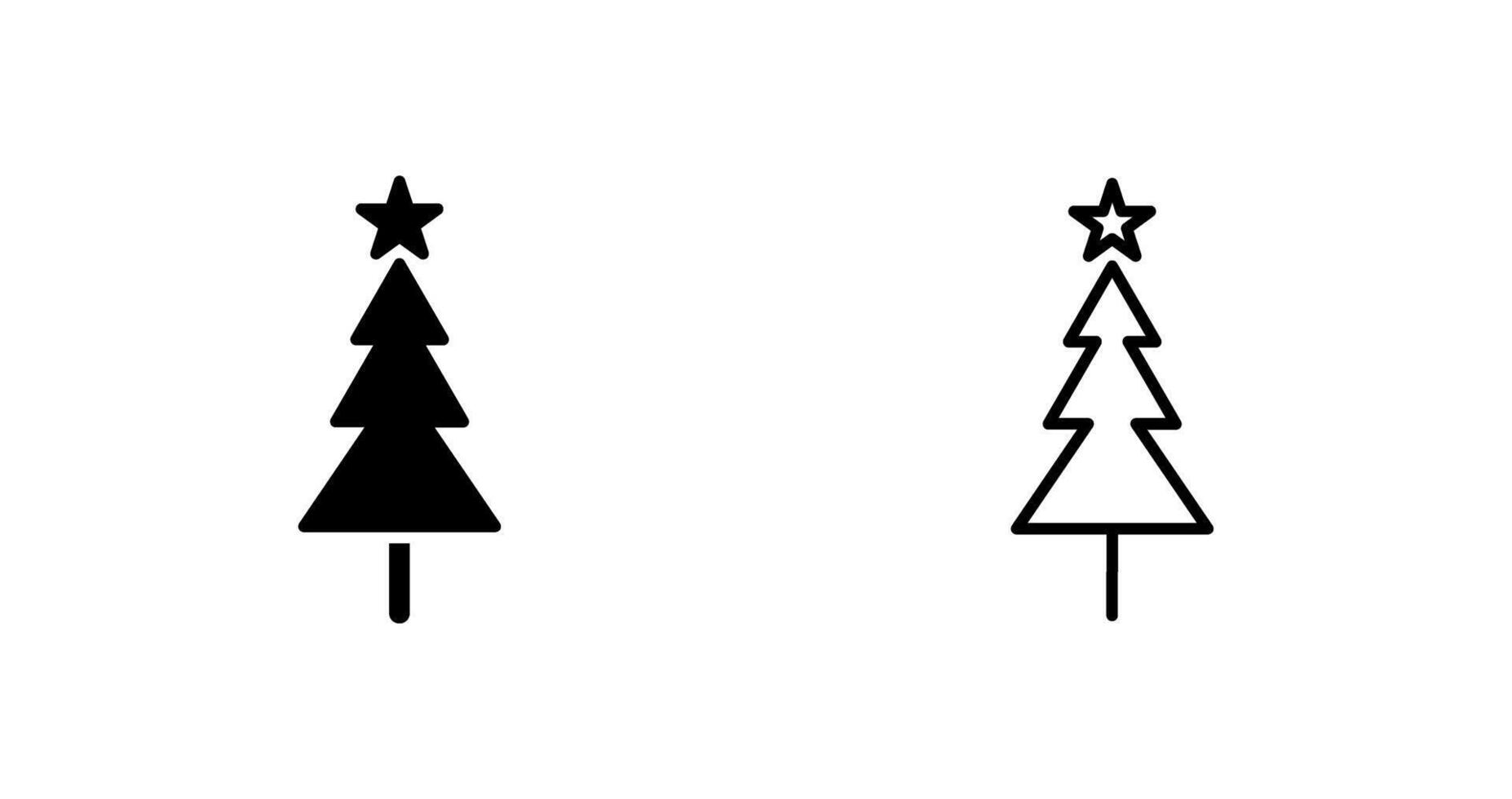 julgran vektor ikon