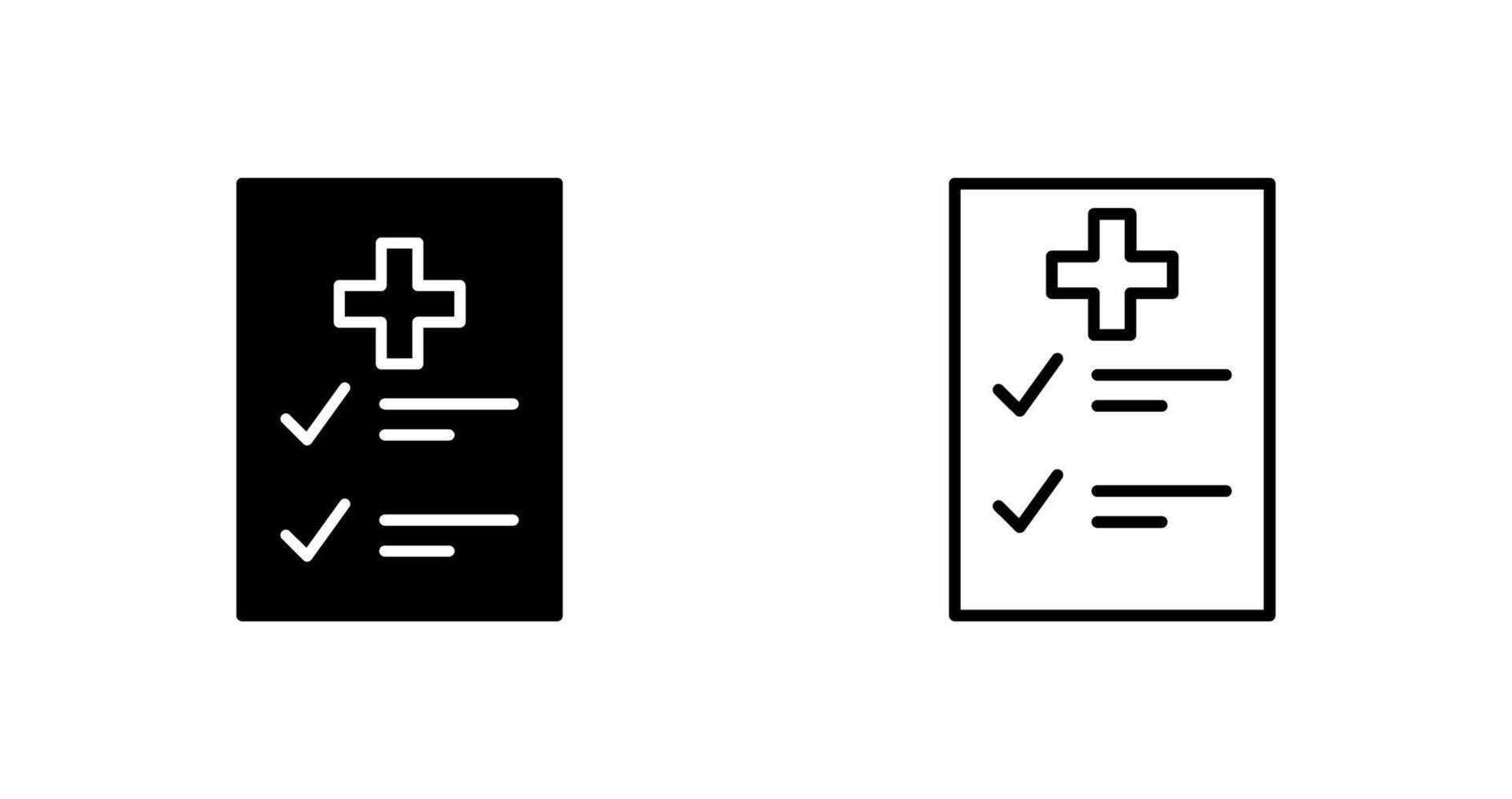 Vektorsymbol für die Liste der medizinischen Untersuchungen vektor