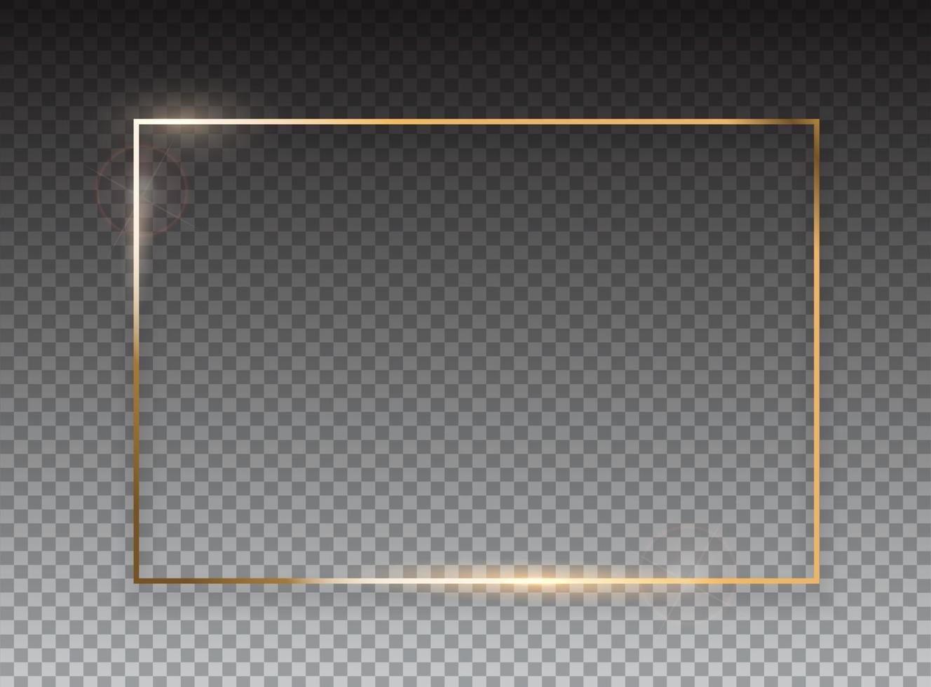 abstrakter goldener glänzender Rahmenhintergrund. Vektor-Illustration vektor