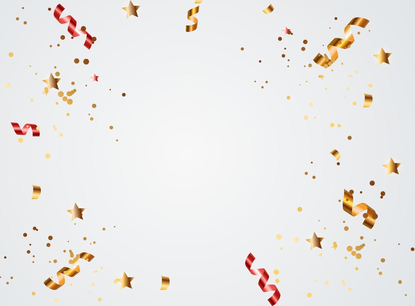 abstrakt suddig dekorativ festbakgrund med xmas konfetti, jubileumsmall för födelsedagspresenter, grattis. vektor illustration