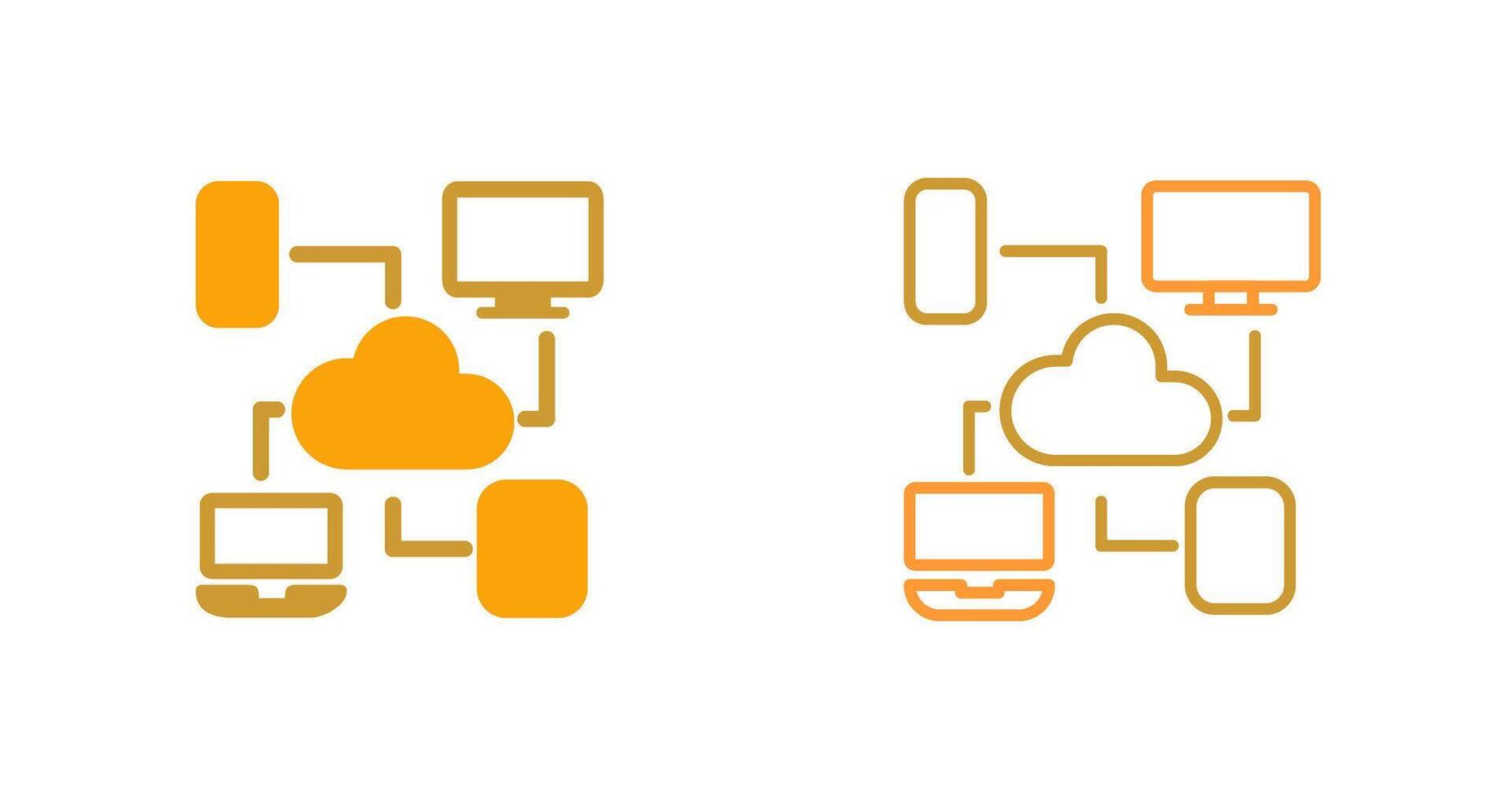 cloud computing vektor ikon