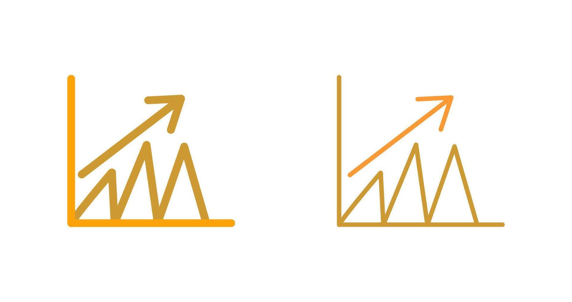 Trend im Diagrammvektorsymbol vektor