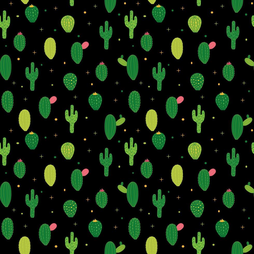 abstrakt sömlös bakgrund med kaktus. vektor illustration