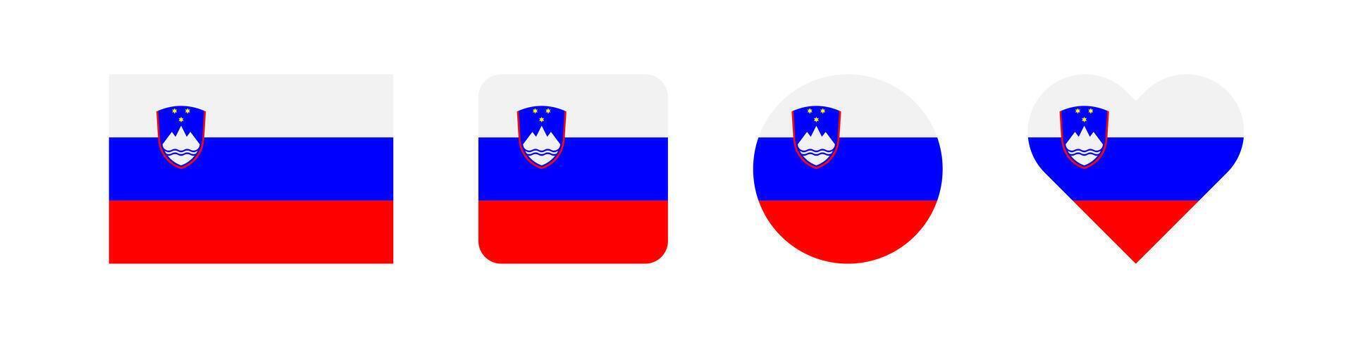 Slowenien National Flagge. Slowenisch Land Emblem Vektor. Europa Banner von Land. vektor