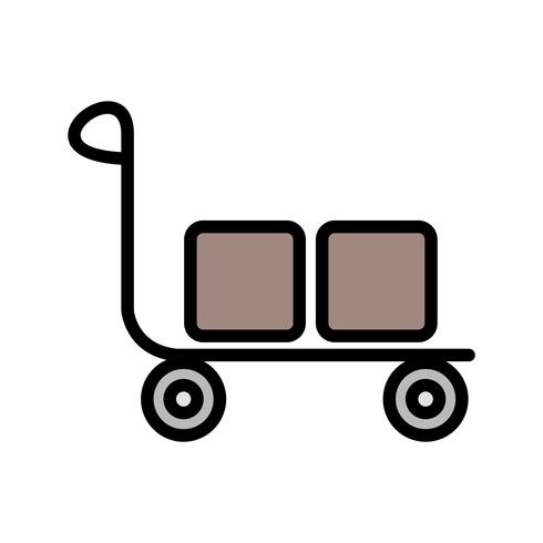 Vektor-Trolley-Symbol vektor