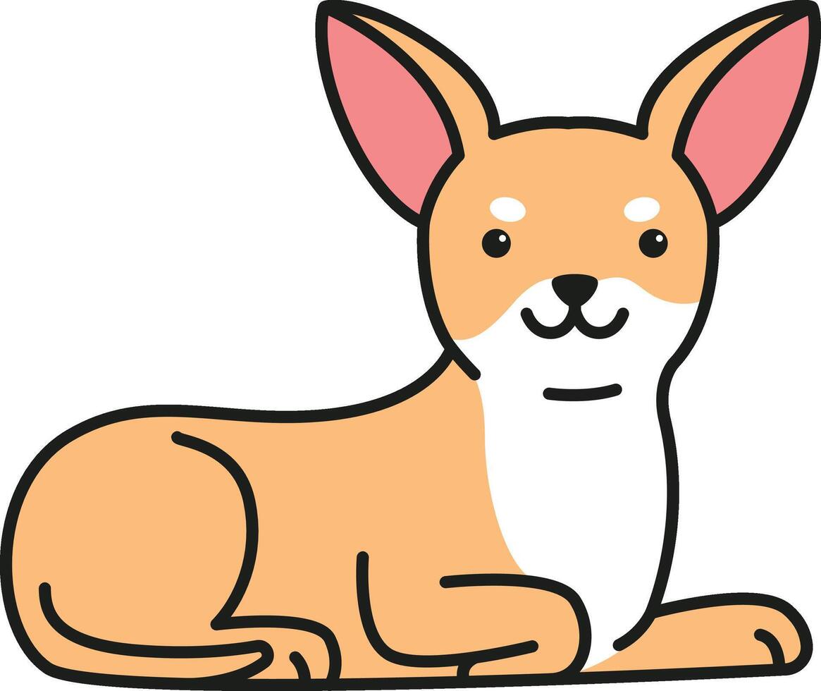 söt chihuahua hund vektor illustration