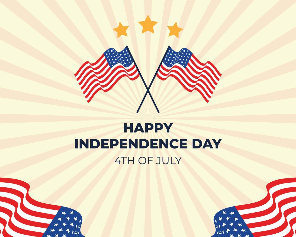 Lycklig oberoende dag förenad stater av Amerika 4:e av juli vektor