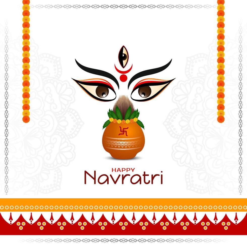 skön elegant Lycklig Navratri indisk festival bakgrund vektor