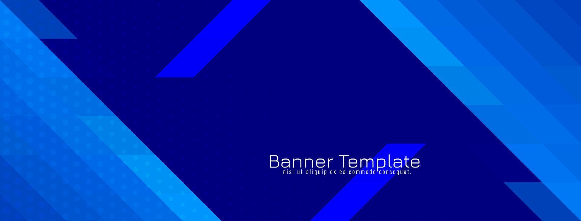 abstrakt dreieckig Muster Mosaik Design Blau Farbe Banner vektor