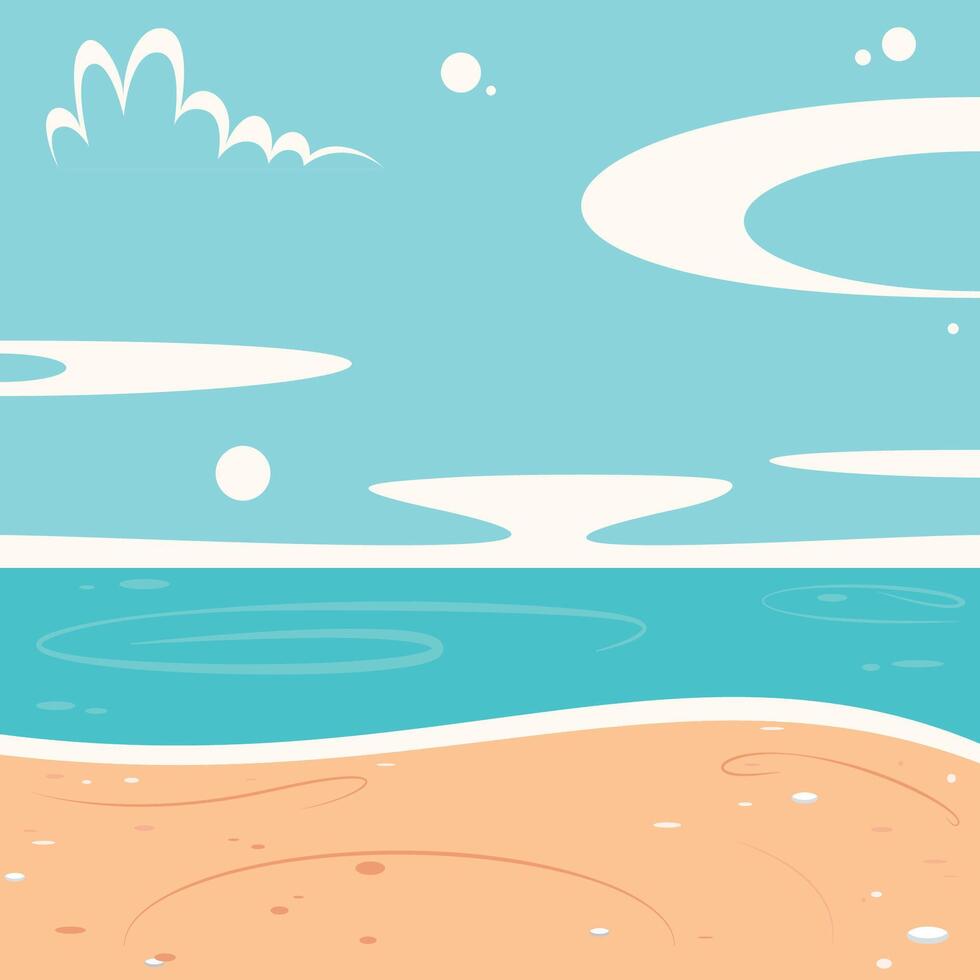 Strandlandschaft Strand Hintergrund Vektor Illustration Grafik