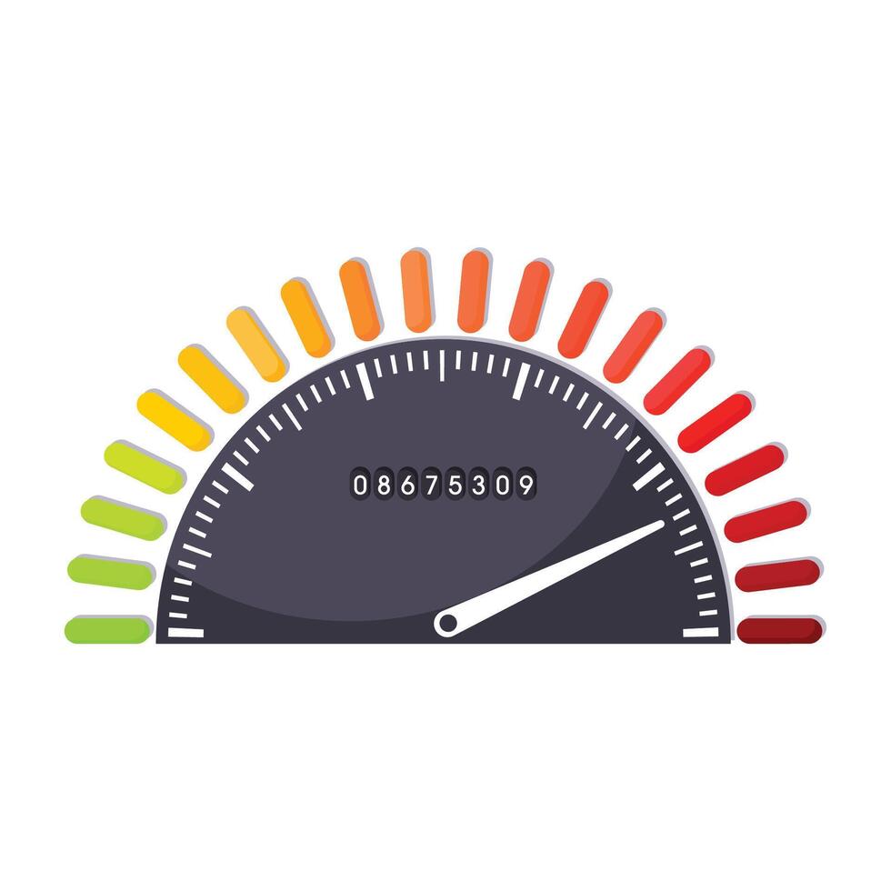 hastighetsmätare instrumentbräda vektor illustration grafisk ikon symbol