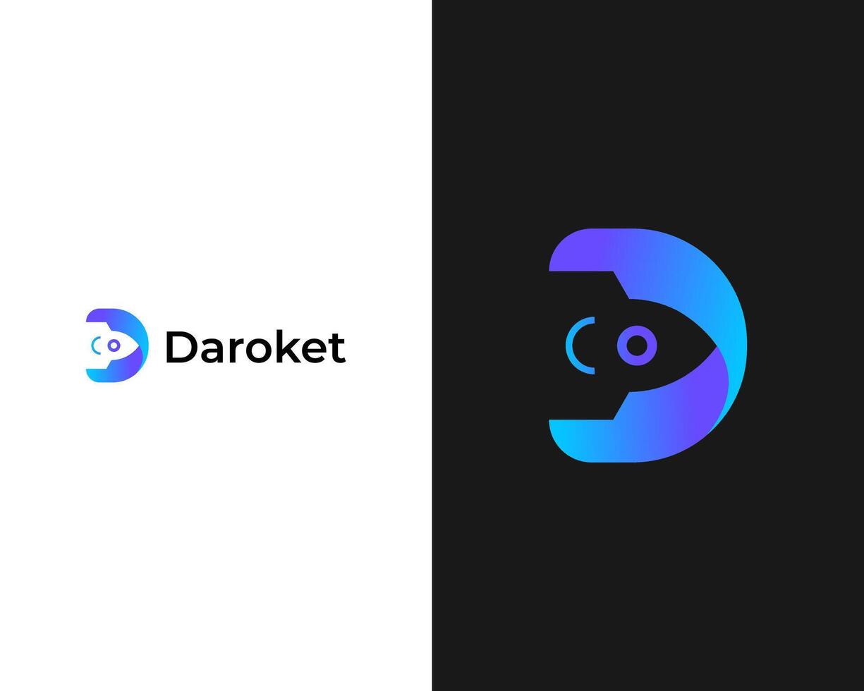 d Rakete App Symbol modern Geschäft Logo Design Vorlage vektor
