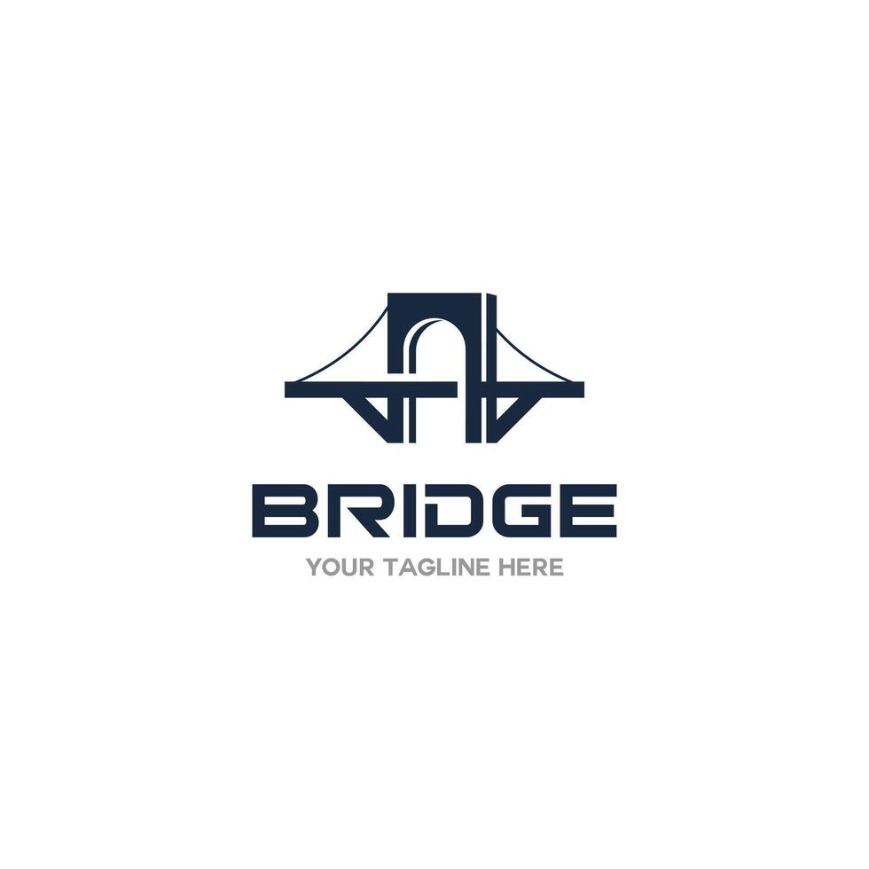 bro logotyp design mall. enkel och rena platt design av bro vektor mall. bro logotyp för företag. lämplig för din design behöver, logotyp, illustration, animation, etc.