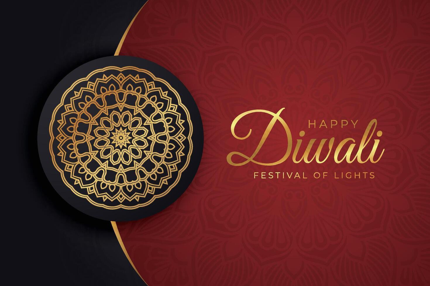 Diwali - - indisch Festival von Beleuchtung, Design Vorlage zum Postkarten, Einladungen, Gruß Karten, Poster, Flyer, Hintergrund und Banner Entwürfe. vektor