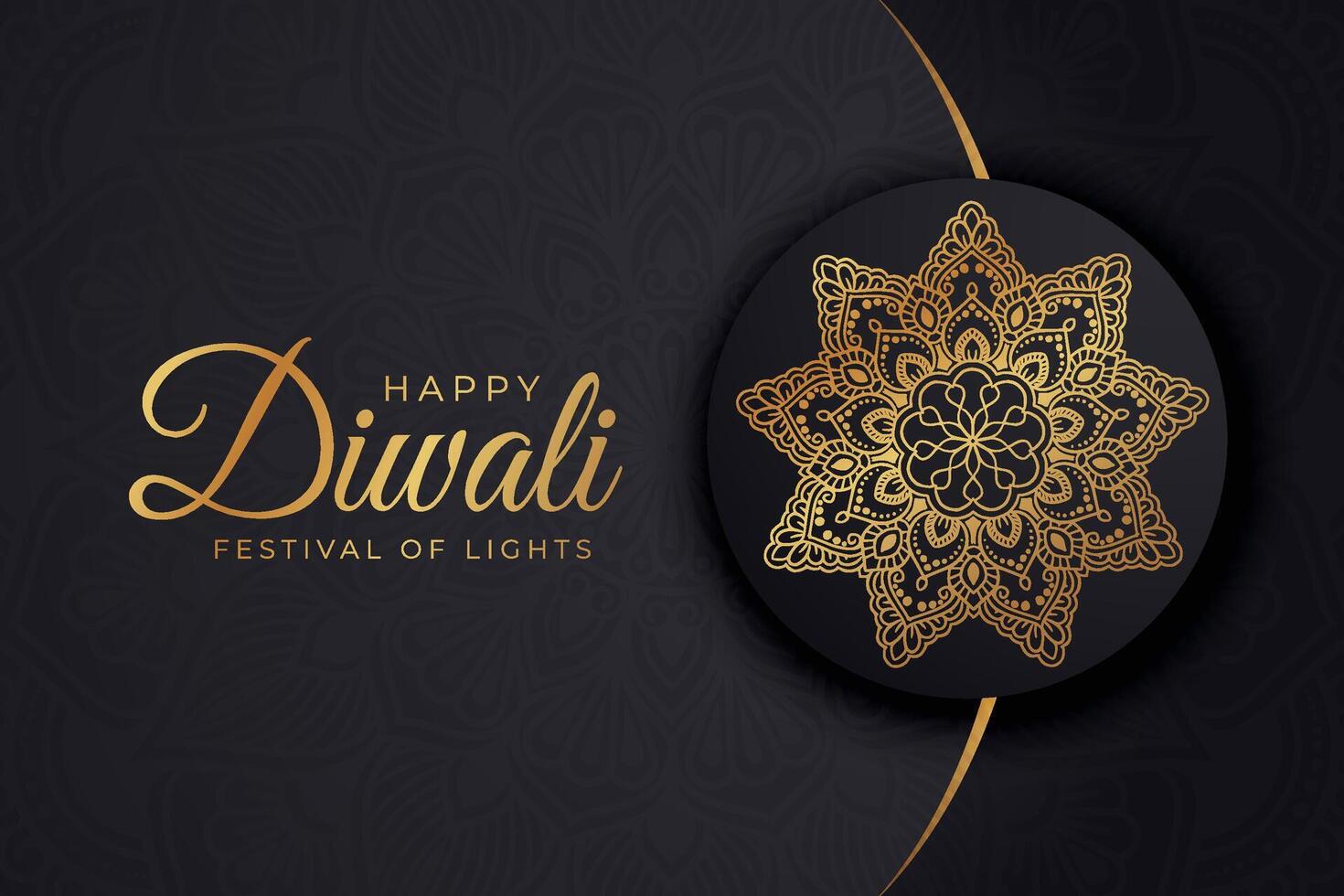 Diwali - - indisch Festival von Beleuchtung, Design Vorlage zum Postkarten, Einladungen, Gruß Karten, Poster, Flyer, Hintergrund und Banner Entwürfe. vektor