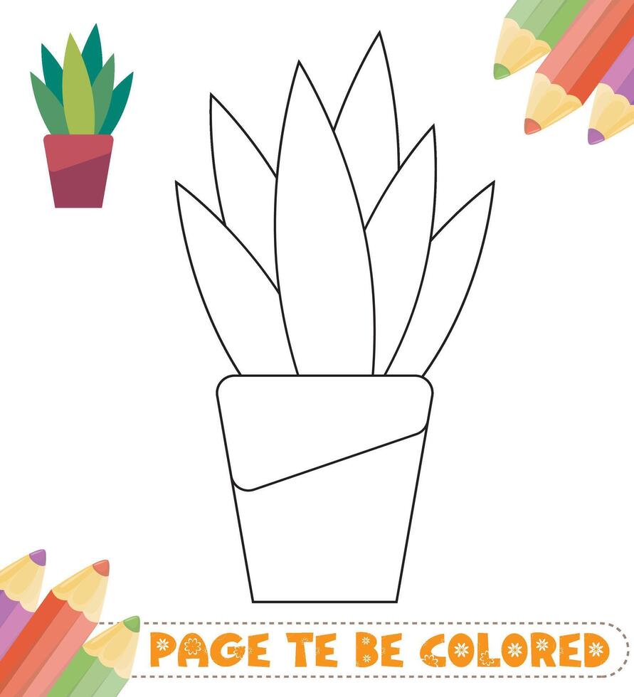 ritad för hand färg bok för barn vektor