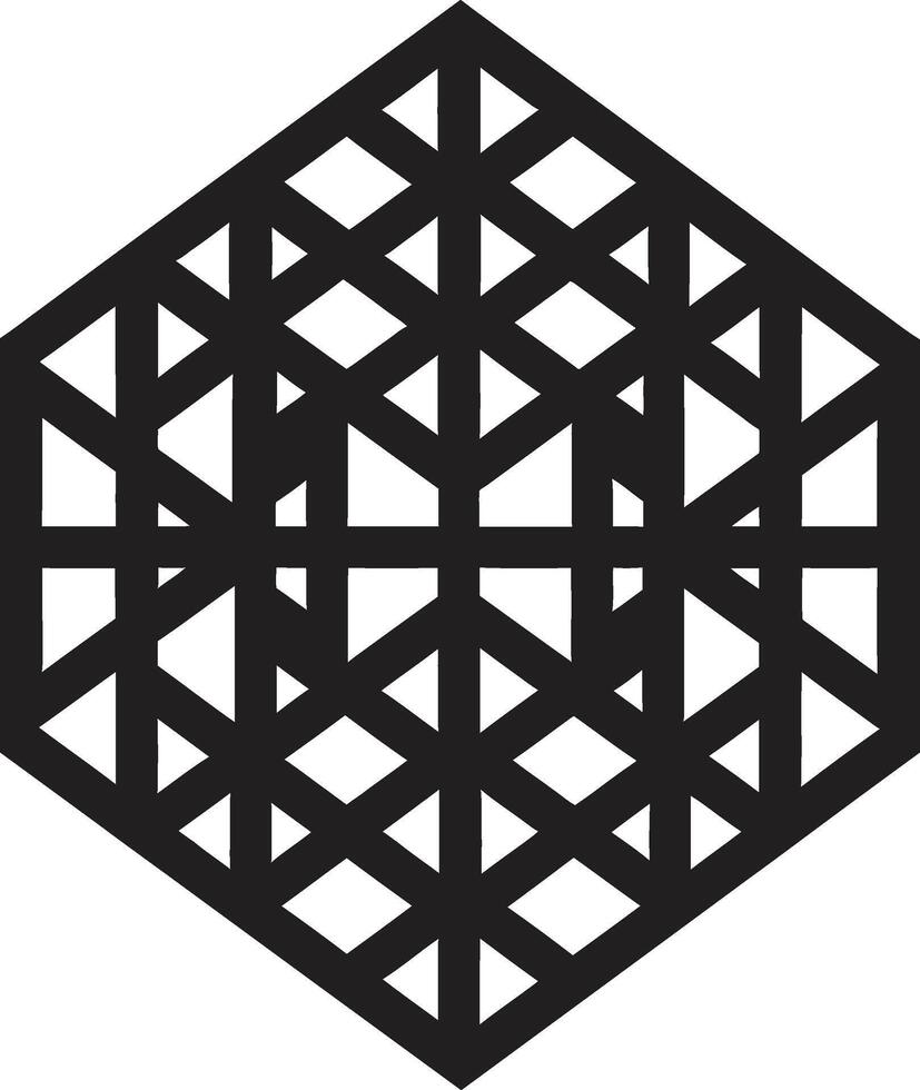 kvant konturer svart ikon terar abstrakt geometrisk form i vektor geometrisk zenit elegant vektor logotyp med abstrakt svart dynamisk former