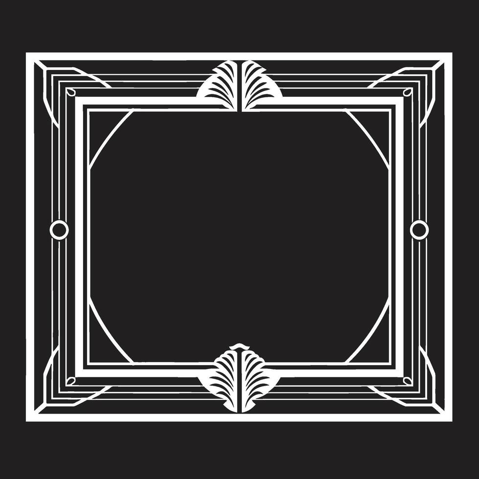 symmetri raffinerad elegant vektor logotyp av konst deco ram deco väsen enfärgad emblem visa upp konst deco ram i vektor
