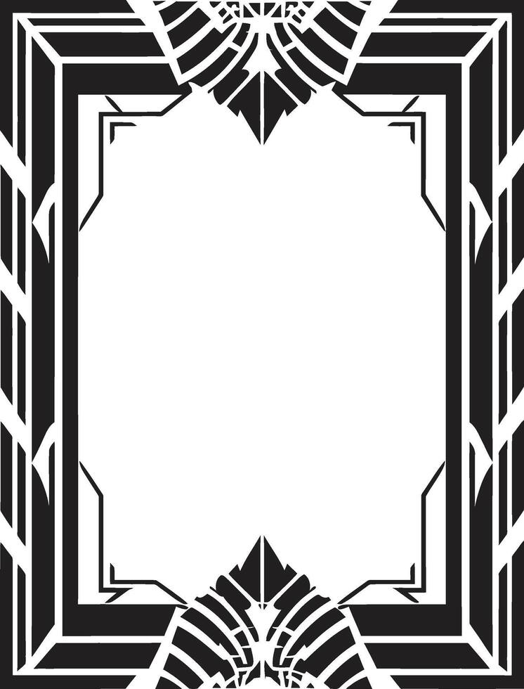 deco väsen elegant vektor logotyp design av svart konst deco ram evig glamour elegant ikon visa upp konst deco ram i vektor