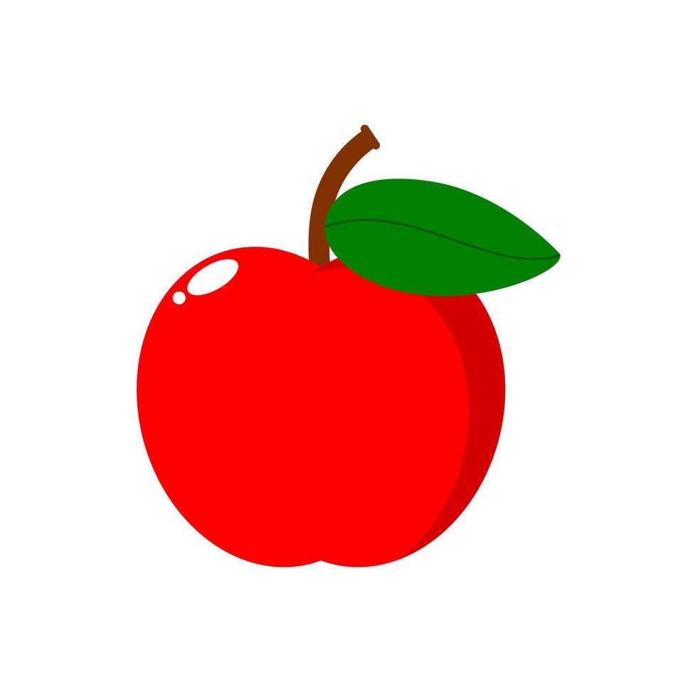 rött äpple vektor. äppleikon eller clipart. vektor