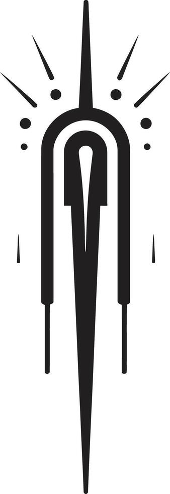 Roboter Rhythmen glatt Vektor Logo mit kybernetisch Harmonie Daten tanzen schick schwarz Symbol mit abstrakt kybernetisch Symbol
