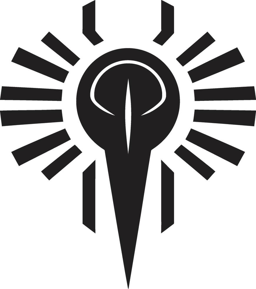virtuell modet elegant cybernetiska emblem i svart svartvit kvant kvot elegant abstrakt vektor logotyp för cybernetiska harmoni