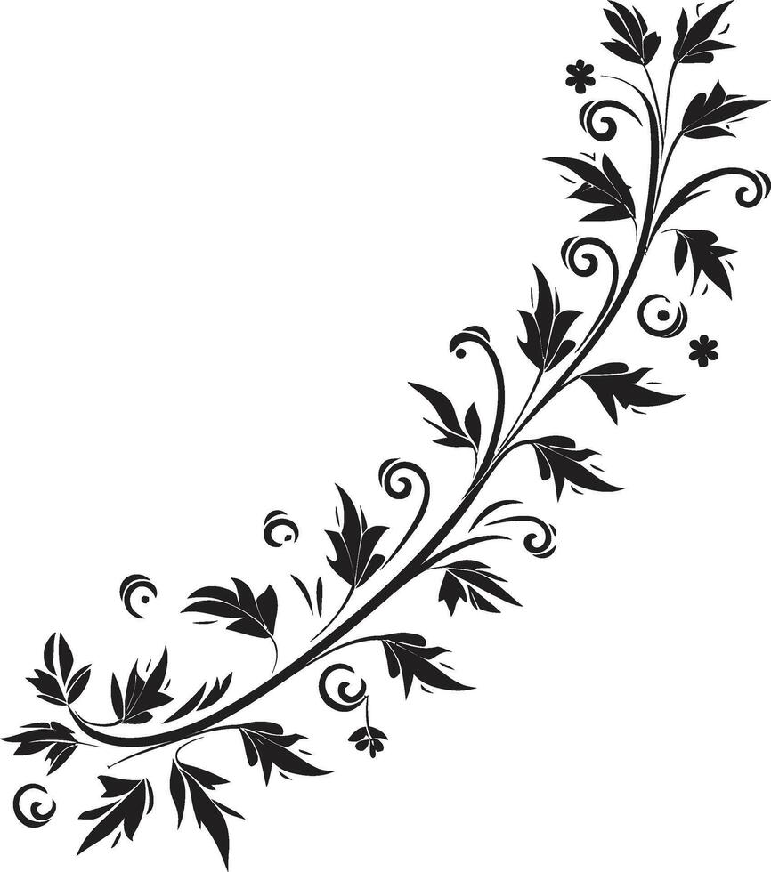 klassisk hantverk eleganta årgång europeisk gräns ikon i svartvit kulturell couture elegant emblem med svart europeisk gräns design vektor