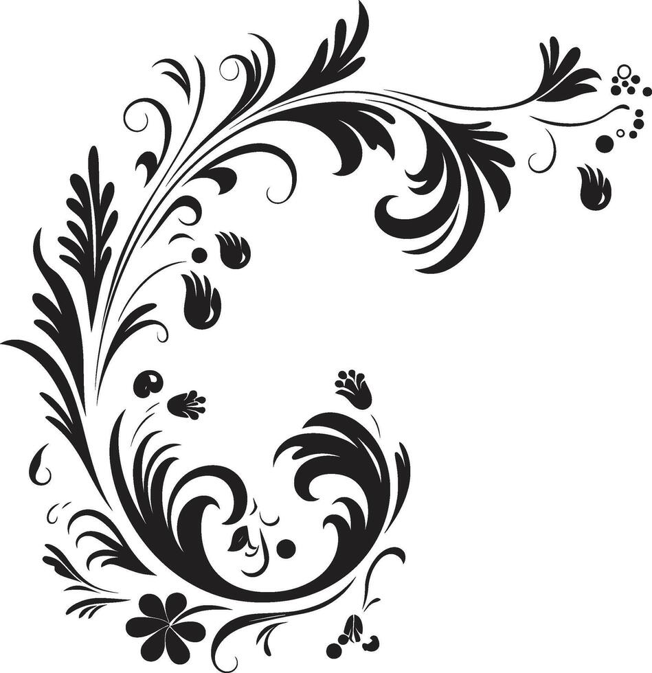 Antiquität Ästhetik einfarbig Emblem mit europäisch Rand Design königlich Renaissance elegant schwarz Logo mit Jahrgang europäisch Rand vektor
