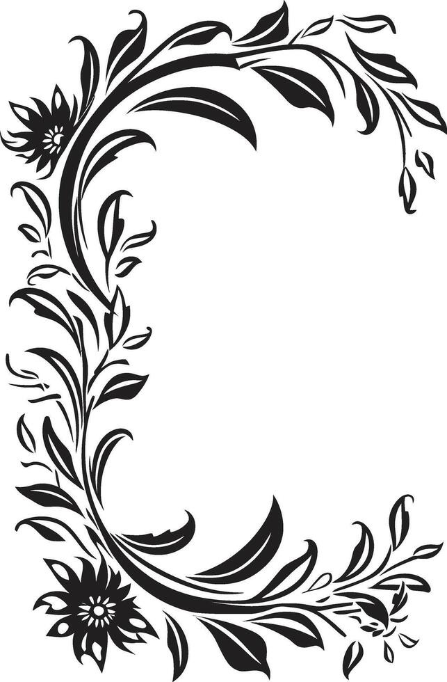 Zier Odyssee Gekritzel Dekor Symbol im Vektor strahlend Rätsel 90 Wörter Gekritzel Rahmen im schwarz