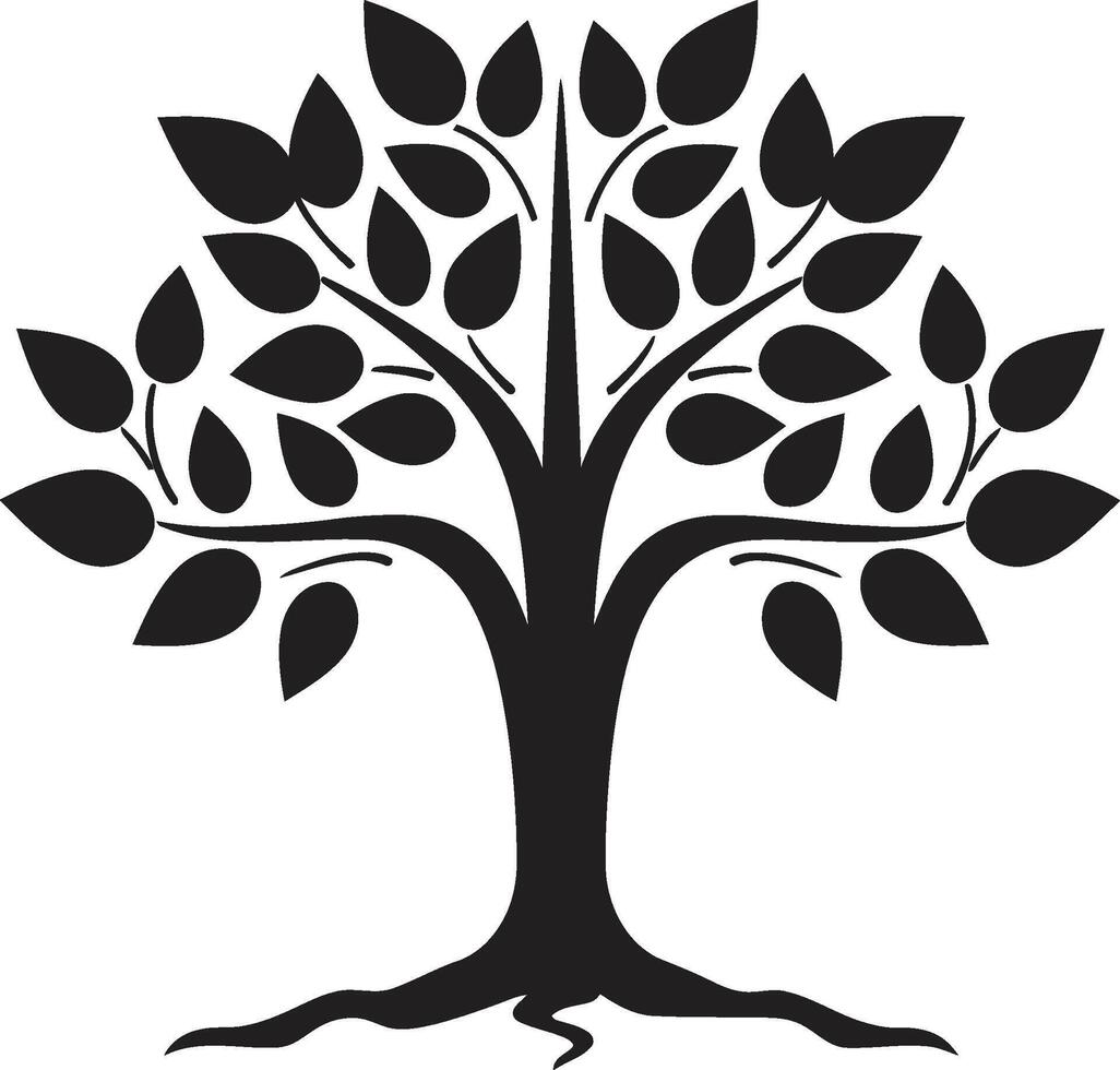 berså tillgivenhet elegant svart ikon betecknande träd plantage naturer mark vektor träd plantage symbol i svart