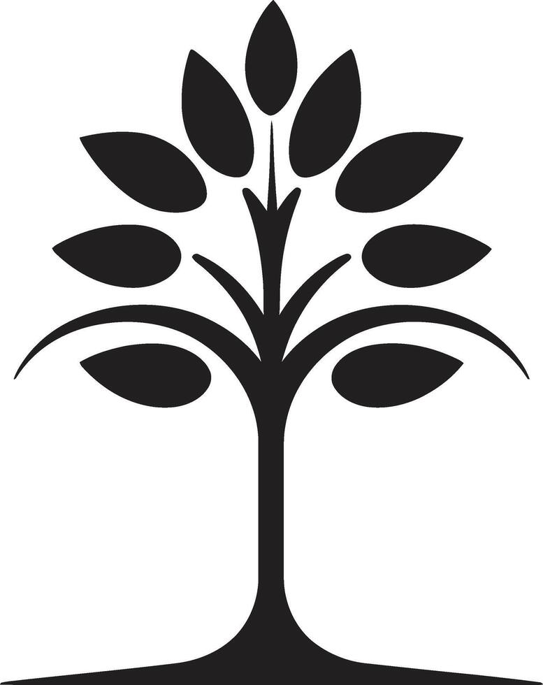 skog harmoni dynamisk svart ikon för träd plantage logotyp design eco emblem vektor träd plantage logotyp i svart logotyp design