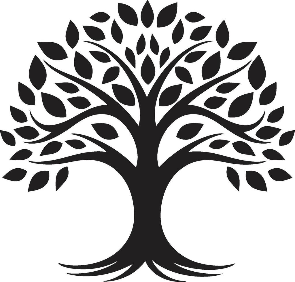 silhouettiert Setzling ikonisch Vektor Baum Plantage Symbol im schwarz Wald Wächter glatt schwarz Logo Design mit Baum Plantage Symbol